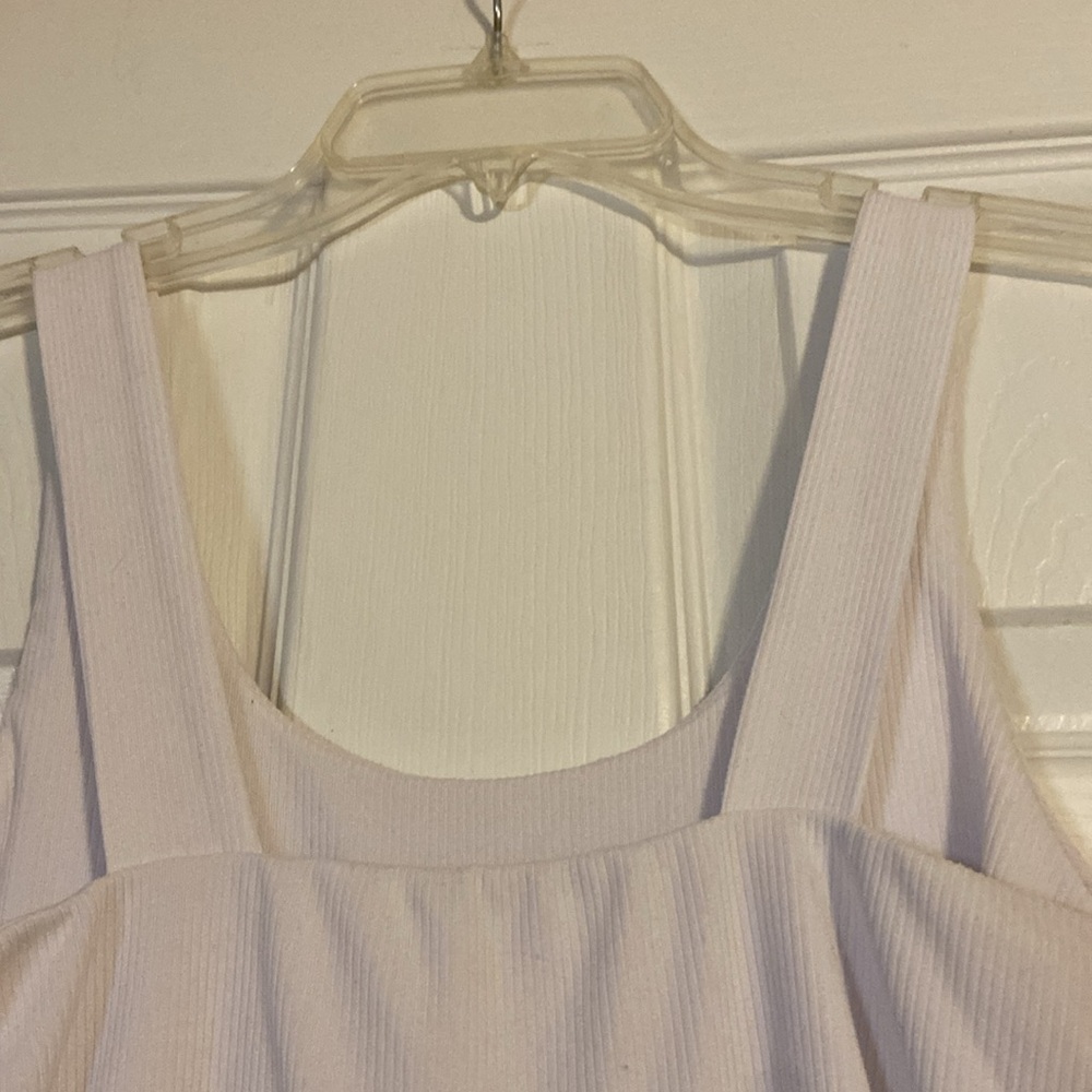 White Ribbed Tank - Picture 3 of 6